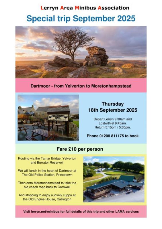 LAMA Special Trip to Dartmoor from Yelverton to Moretonhampstead